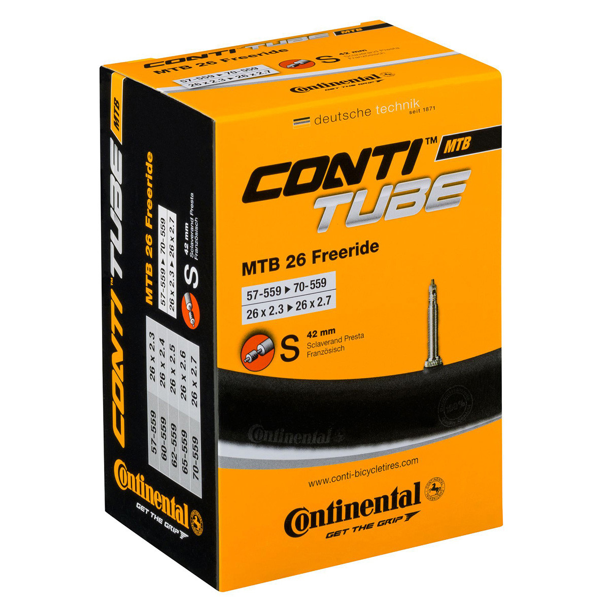 Sisärengas 26" CONTINENTAL 57/70-559. prestaventtiili 42