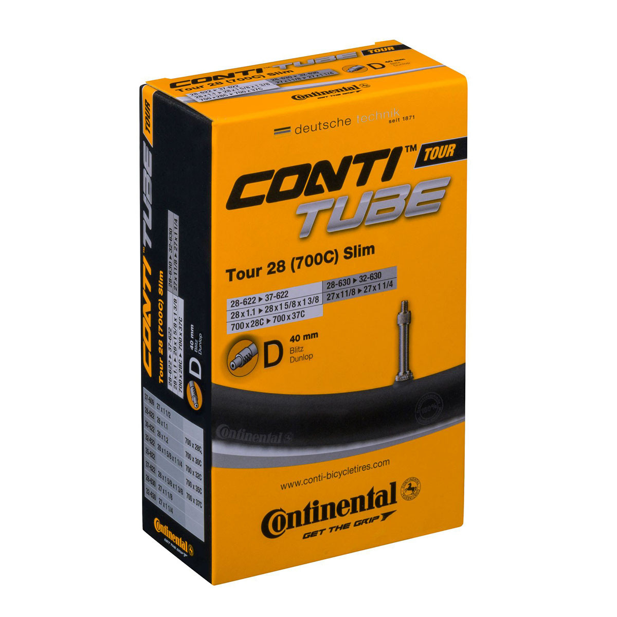Sisärengas 28" CONTINENTAL 28/37-622/630, pikaventtiili 40