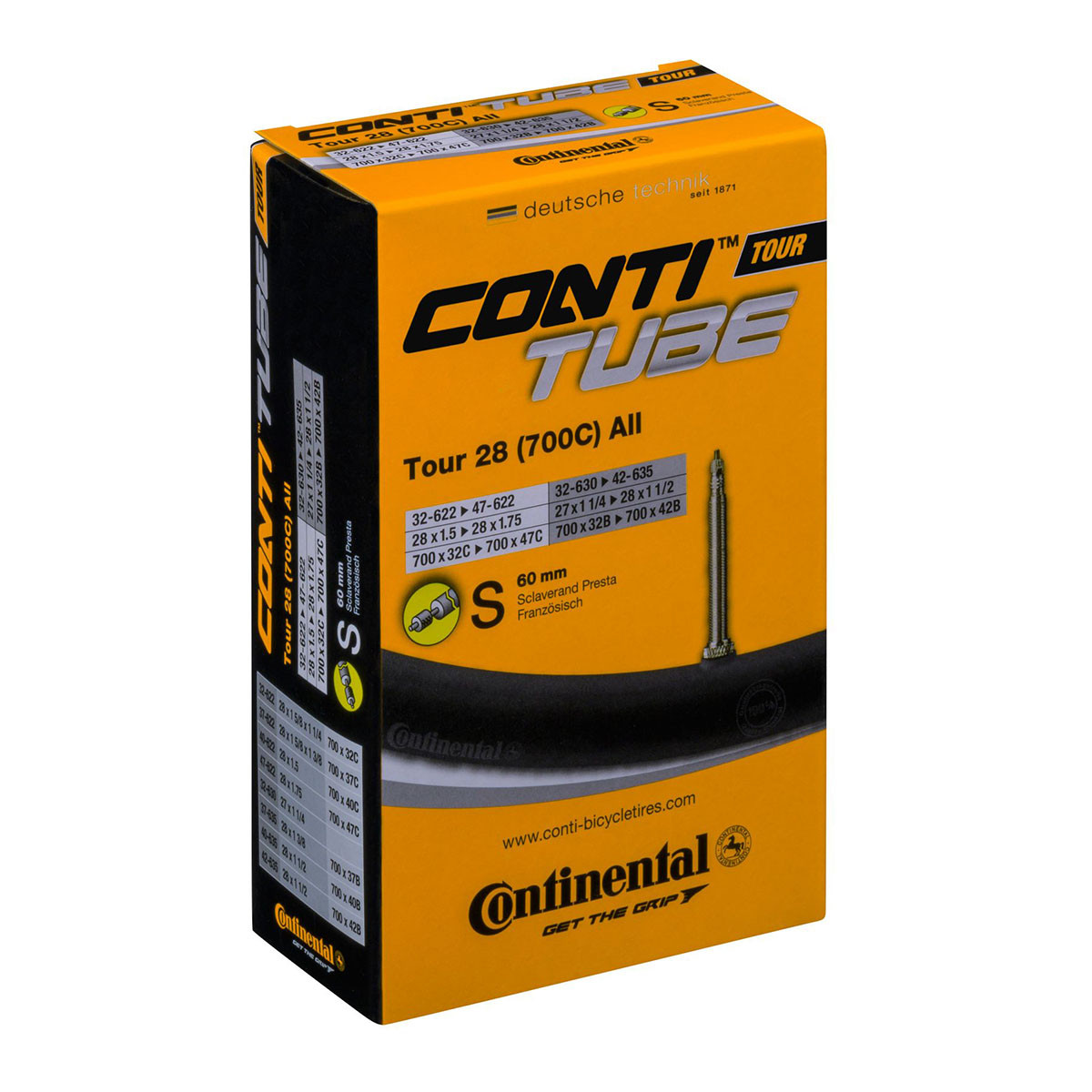 Sisärengas 28" CONTINENTAL 32/47-622/635, prestaventtiili 60