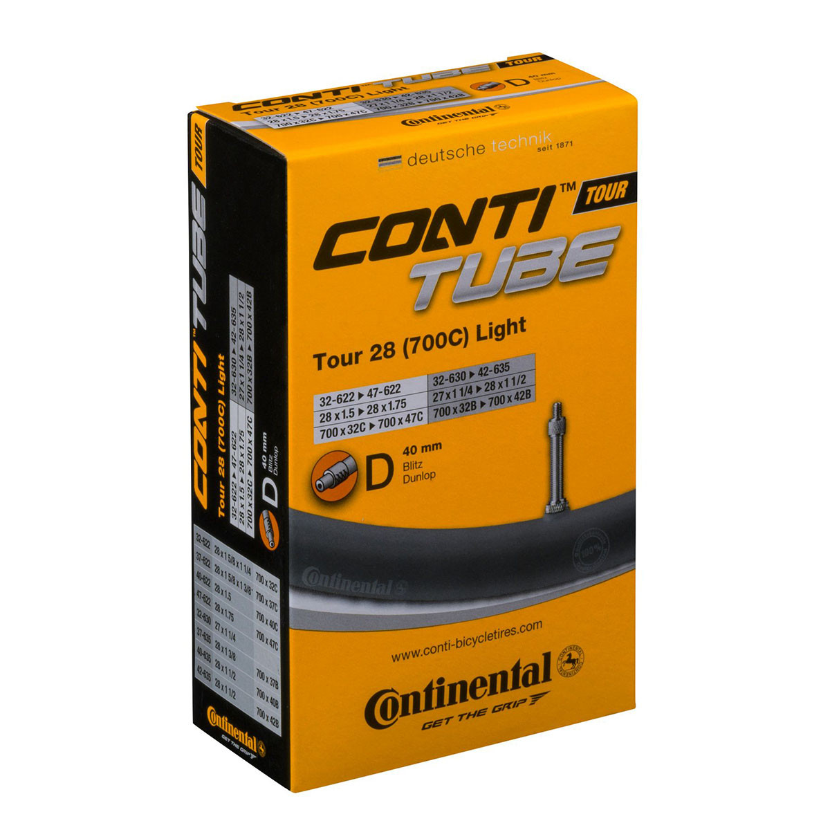Sisärengas 28" CONTINENTAL 32/47-630/635 light, pikaventtiili 40