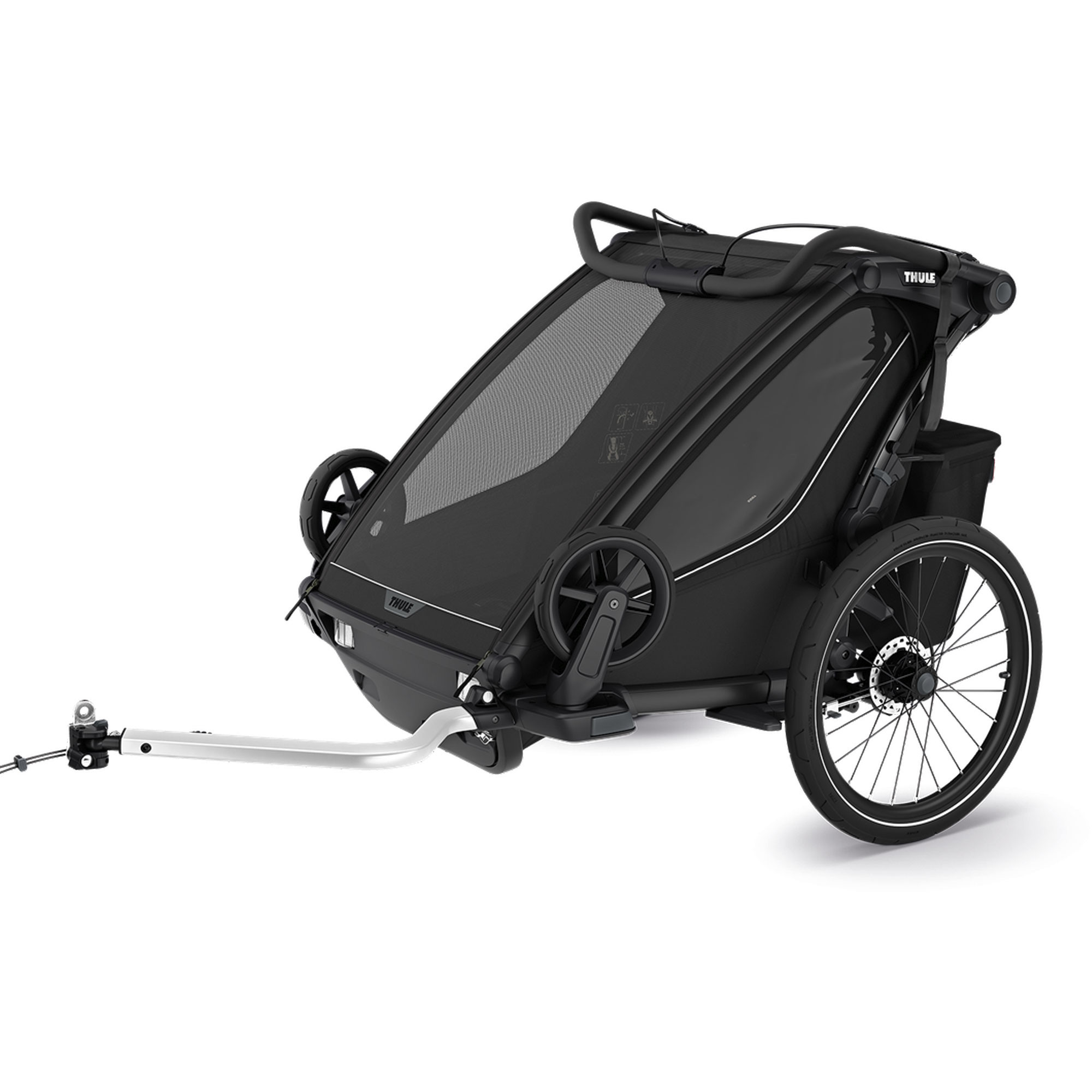 Lastenkuljetusperäkärry THULE Chariot Sport 2 double musta