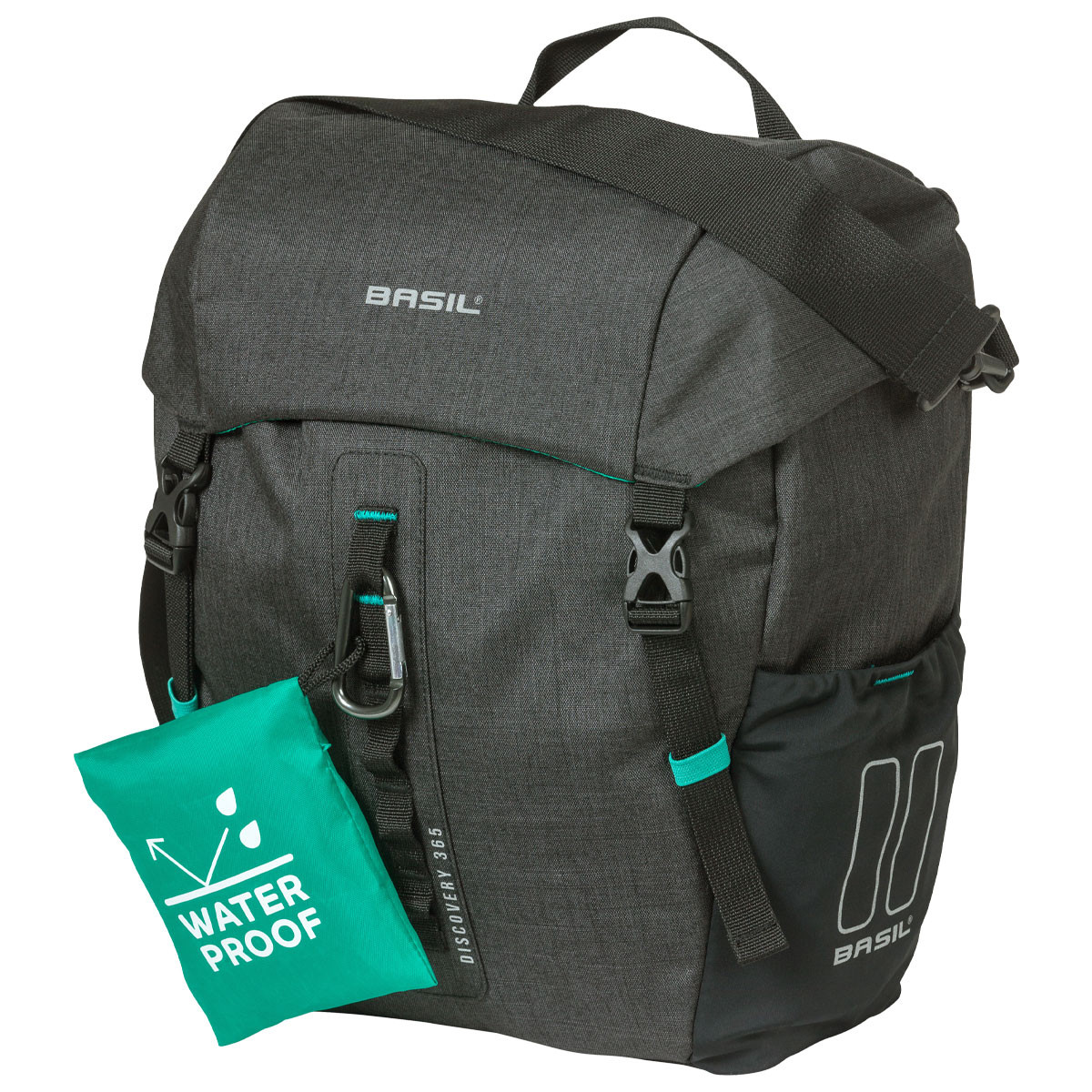 Sivulaukku BASIL Discovery 365D, M koko 9l, musta
