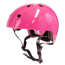 Pyöräilykypärä GTX BMX Junior, 48-54cm, kiiltävä pinkki, säätöpannalla