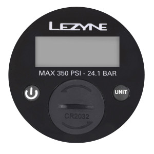 Digitaalinen painemittari LEZYNE jalkapumppuihin 2,5", max. 24 bar (350 psi)